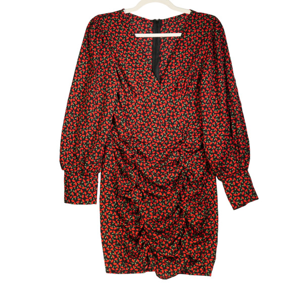 Shein Body Con Dress Womens Medium Red Flattering Form Fitting Stretchy Sexy - Picture 1 of 7